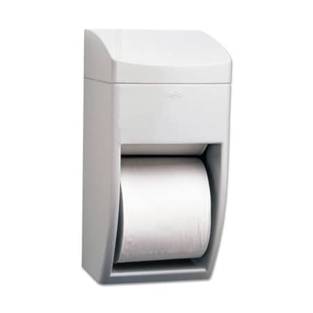 Bobrick Bobrick, Matrix Series Two-Roll Tissue Dispenser, 6 1/4w X 6 7/8d X 13 1/2h, Gray 5288